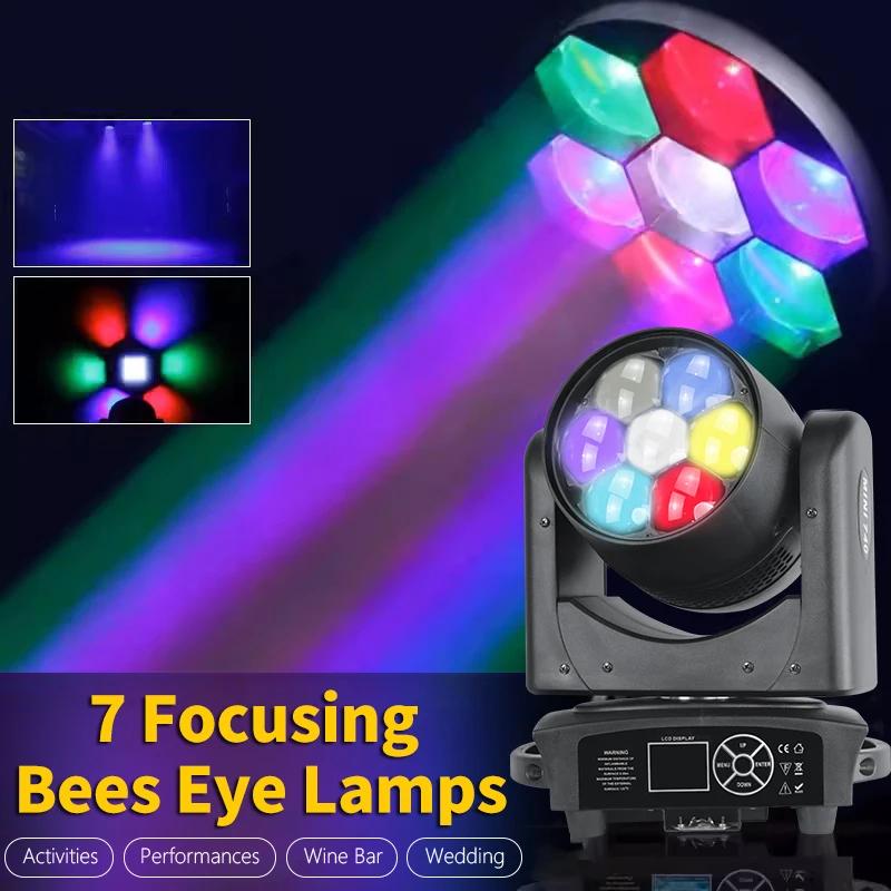 RGBW Bee Eyes    Ʈ, DJ  Ƽ LED , DMX512 Ʈѷ, Satge ȿ , 7X40W, 4in1